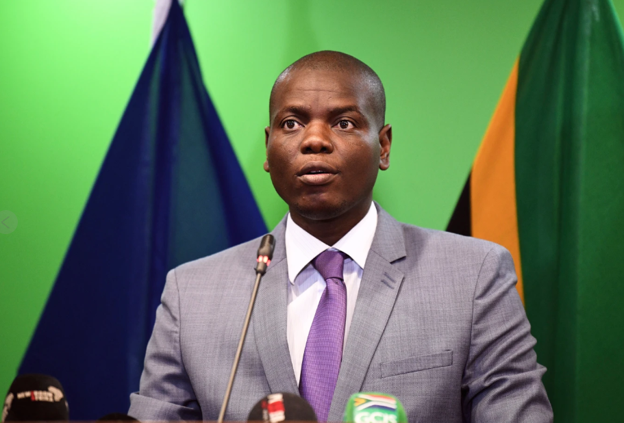 Minister of International Relations and Cooperation Ronald Lamola during a media briefing in Pretoria.