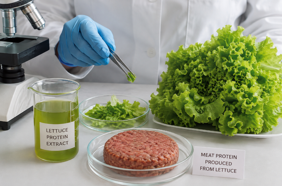 Plants engineered to produce animal protein for meat alternatives