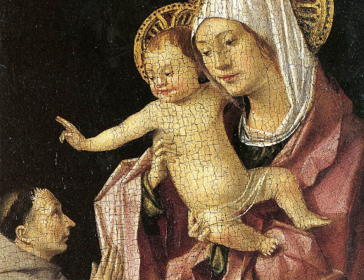 Detail from the Madonna and Child painting stolen from the Museo Regionale Accascina in Messina.