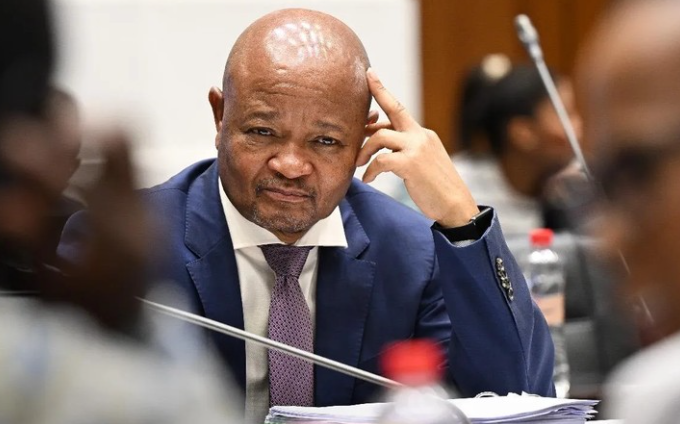 Suspended police minister Senzo Mchunu.