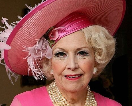 An older photo of best-selling author Dame Barbara Cartland.