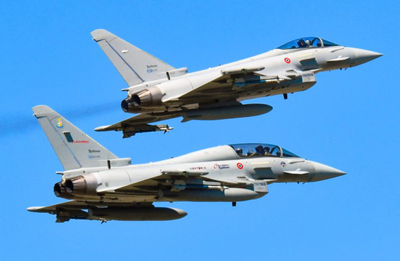 Eurofighter jets were used in the interception.