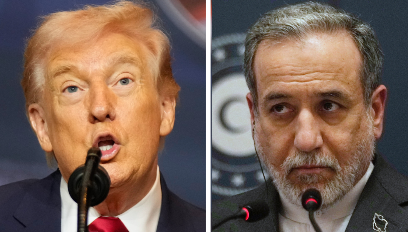 US President Donald Trump and Iranian Foreign Minister Abbas Araghchi.