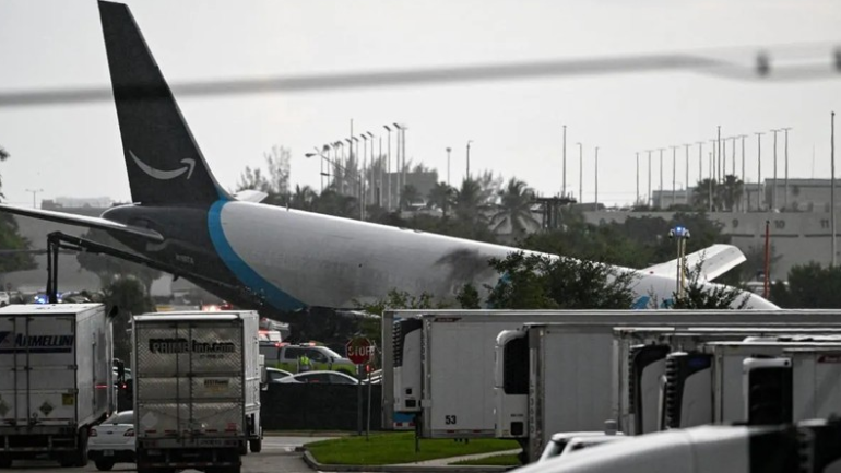 Five dead as Amazon cargo plane crashes after overshooting Miami runway