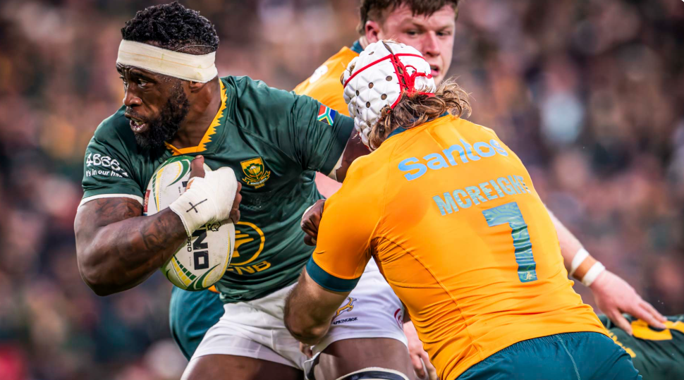 Springbok skipper Siya Kolisi in action against the Wallabies.