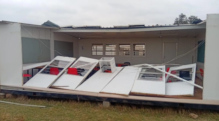 Twenty classrooms across North West were affected by the weekend's storms.