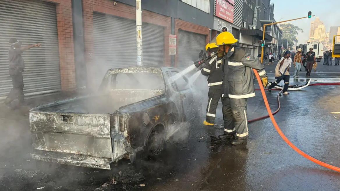 Durban erupts in anti-immigration violence as vehicles burn and shops are looted