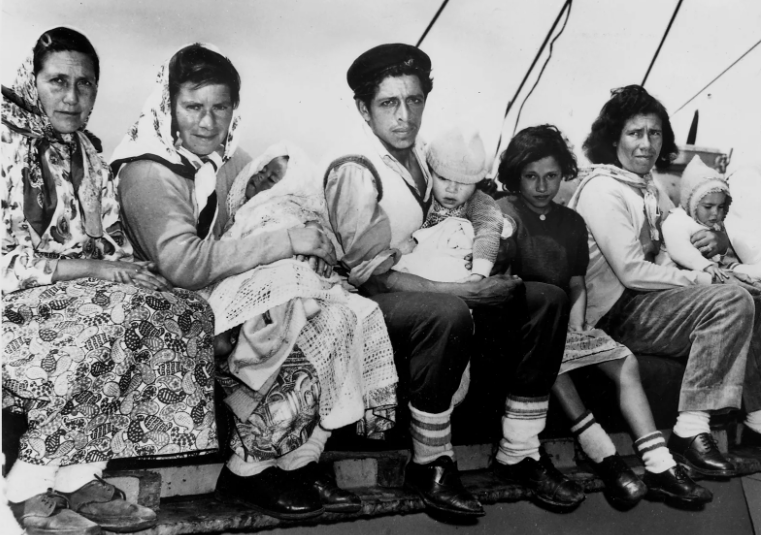 A 1961 photo of some of the displaced islanders.