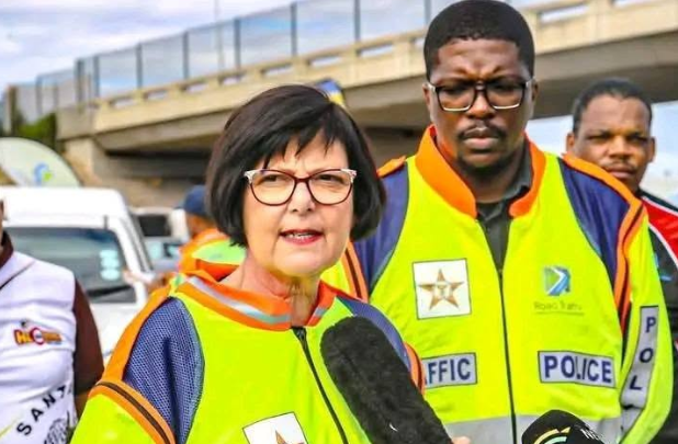 Transport minister Barbara Creecy and her deputy, Mkhuleko Hlengwa, at a previous logistics event.