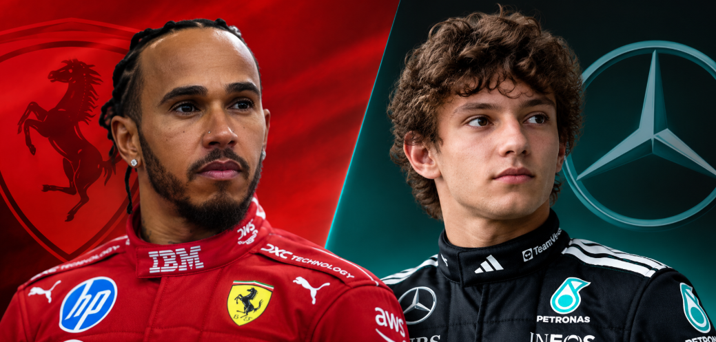 Lewis Hamilton and Kimi Antonelli