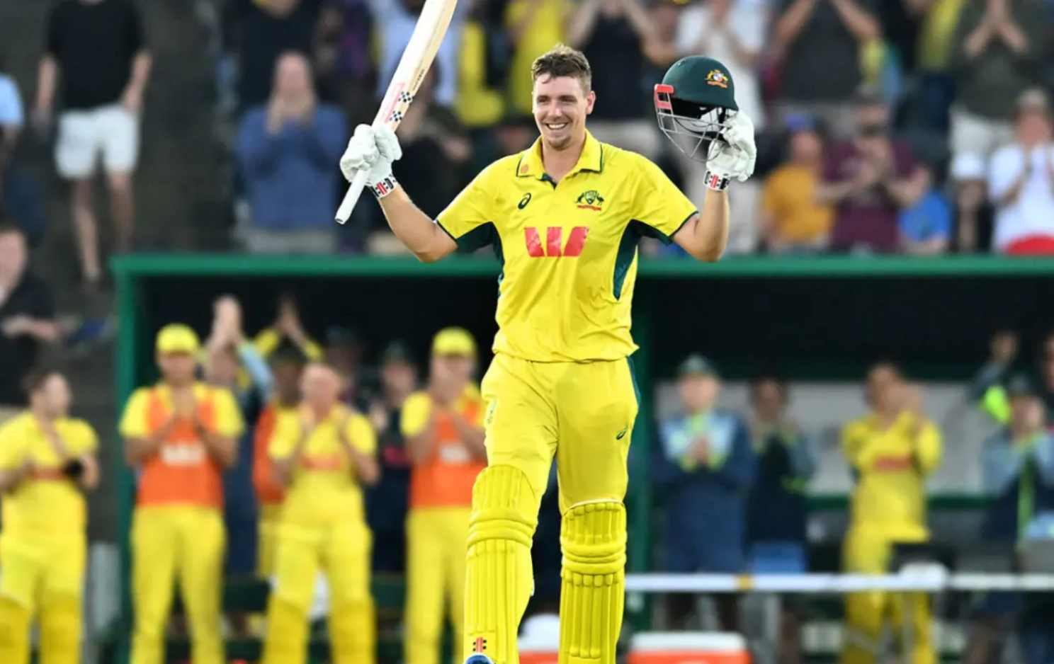 Cameron Green reached his maiden ODI century off 47 deliveries.